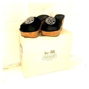 COACH JUDITH SANDAL BLACK SIZE 6.5